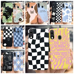 For Samsung A40 Case Luxury Lattice Art Painted Shockproof Bumper Soft Phone Cover For Samsung Galaxy A40 Funda A 40 A405F Coque