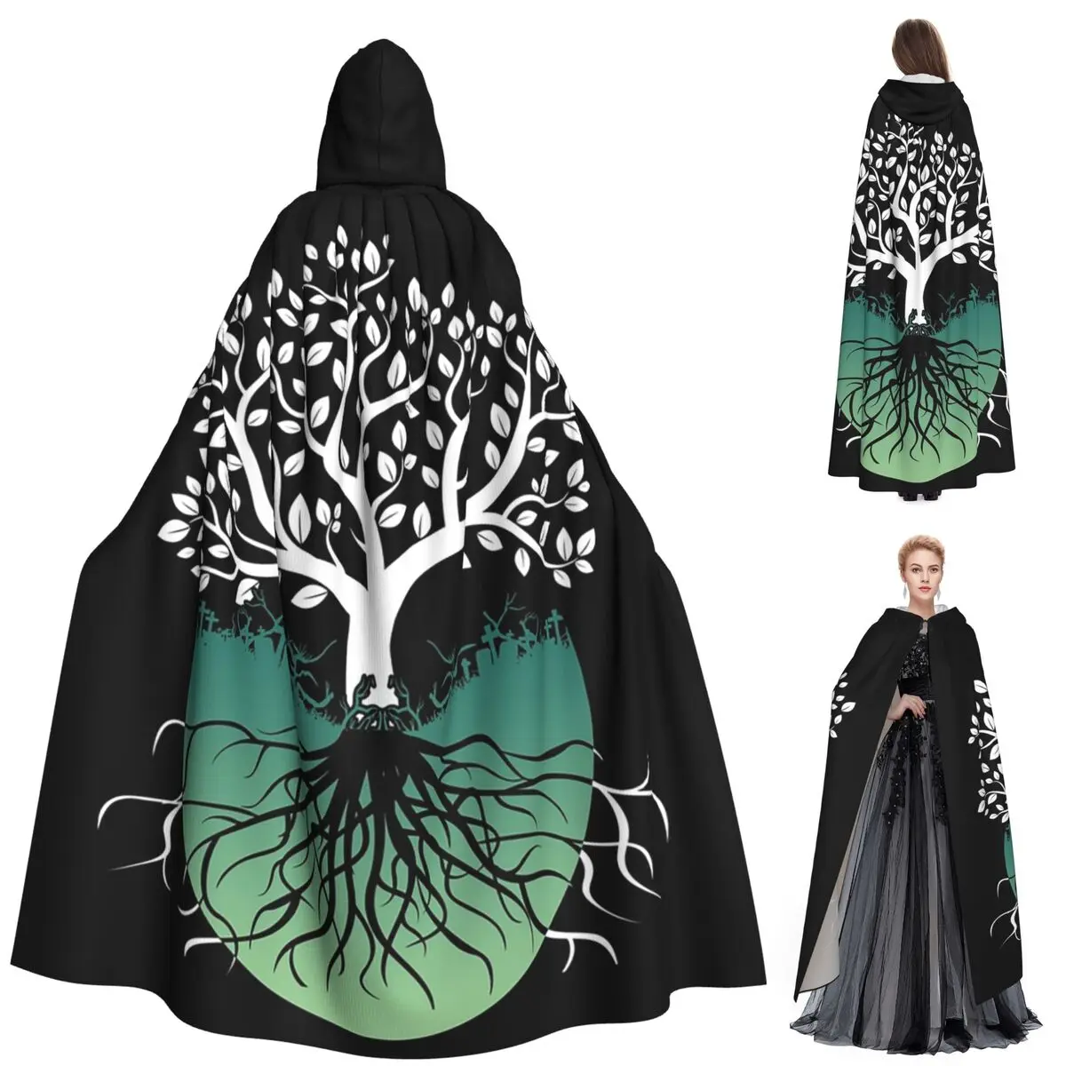 

Плащ с капюшоном, средневековый костюм ведьмы, накидка для косплея, унисекс