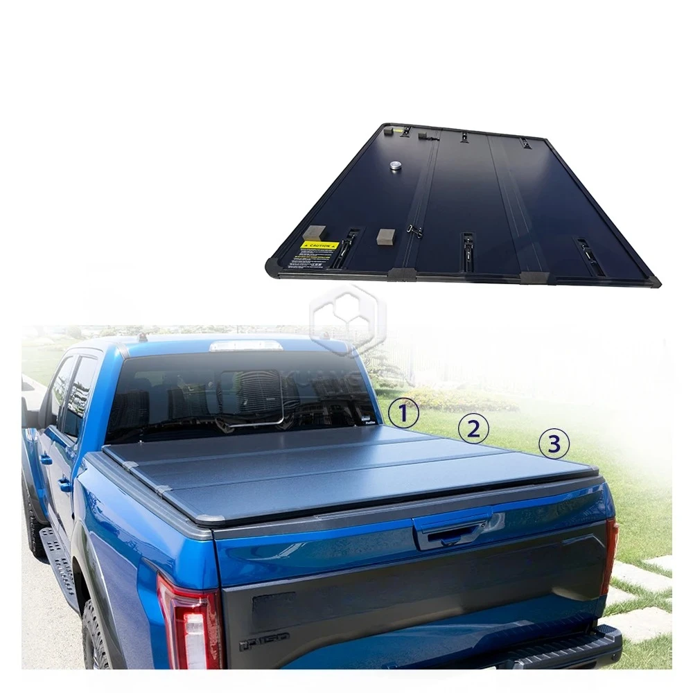 

Customizable Tri-Fold Tonneau Cover for Toyota Tundra 2024 Durable Hard Pickup Truck Waterproof Function-for Ranger Silverado
