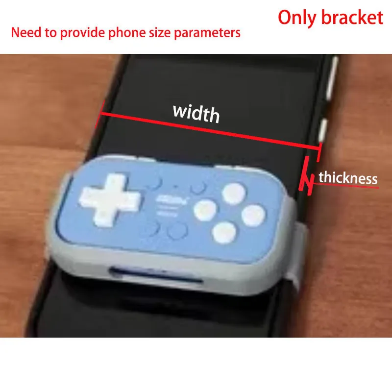 3D printed 8-bit Micro game console phone holder, (customized product, phone width required)