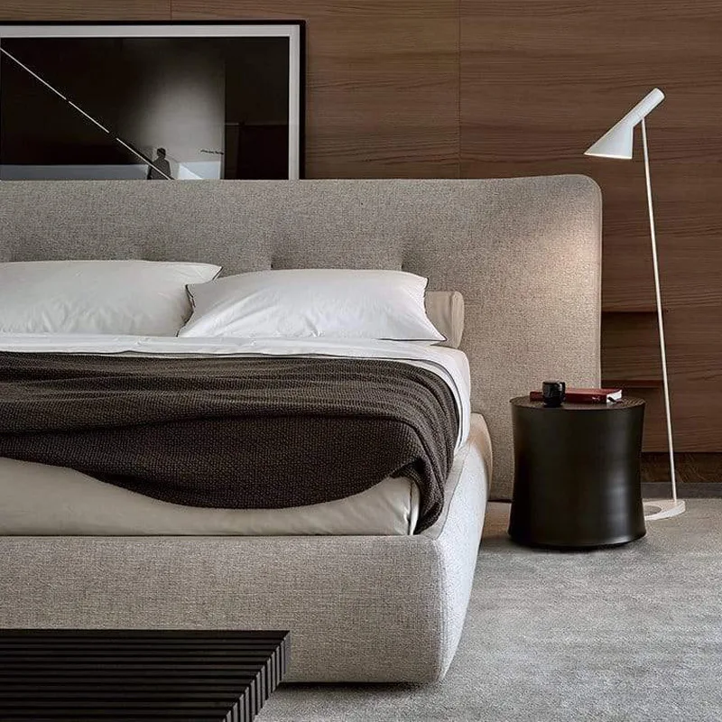 Double bed Master bedroom Italian minimalist widescreen bed