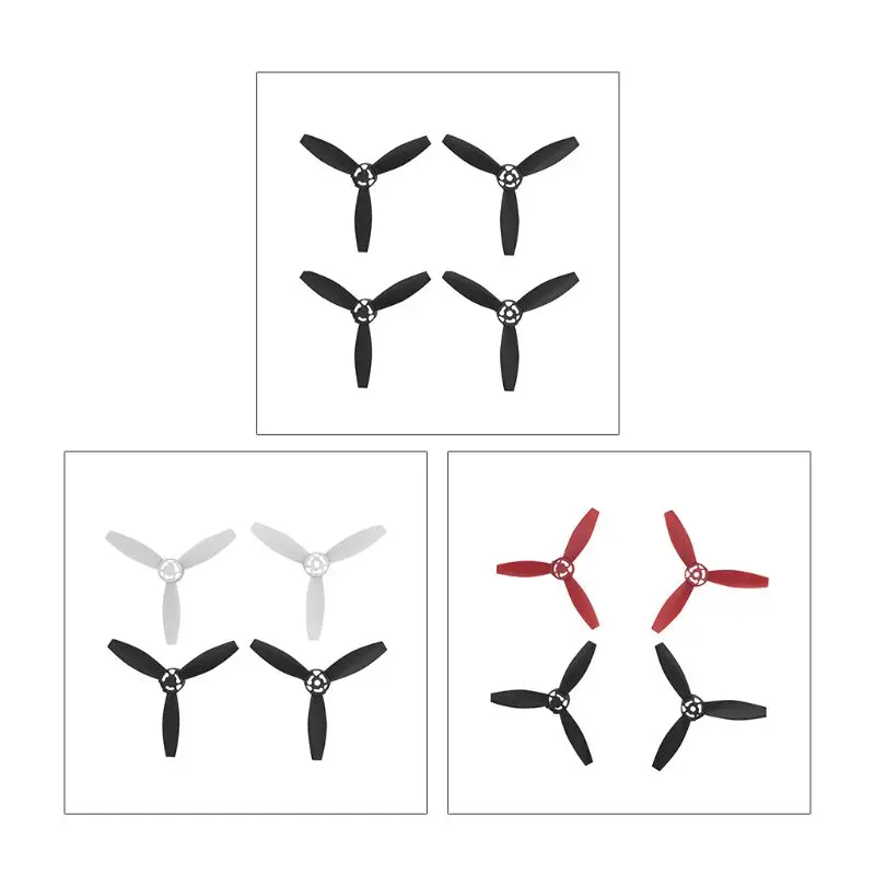 4Pcs/Set Black/White/Red Plastic Propellers Durable Quick Release Prop Blades For Parrot Bebop 2 Drone/FPV 2.0 Accessory