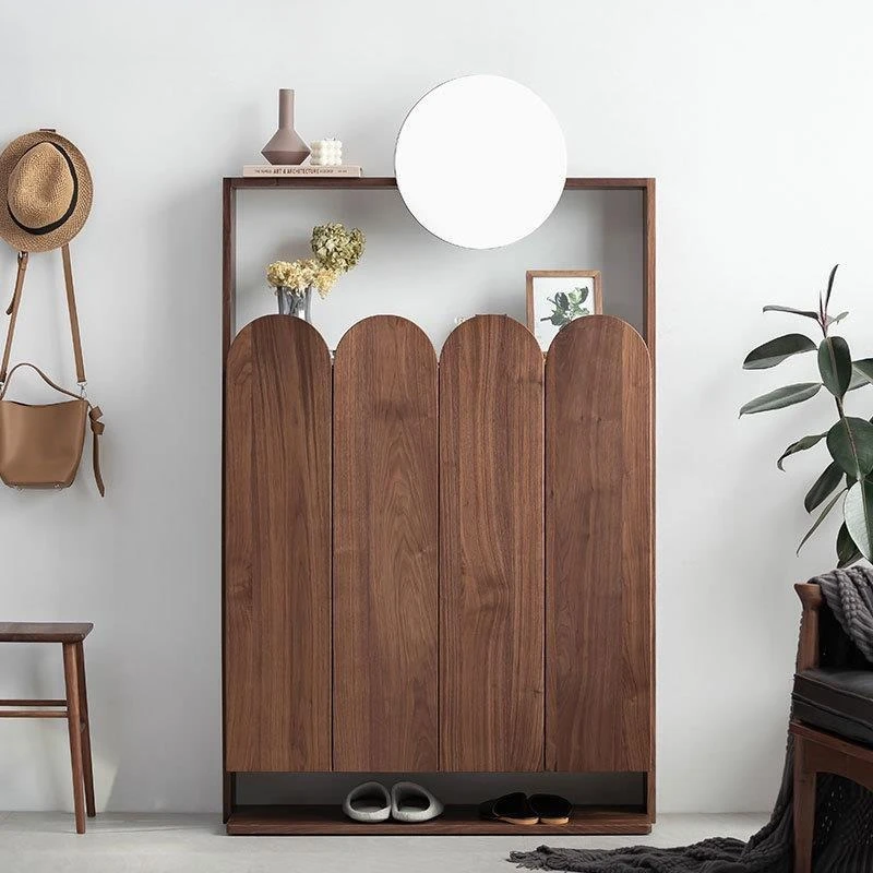 

Customizable Nordic shoe cabinet Modern simple solid wood storage porch Home door locker