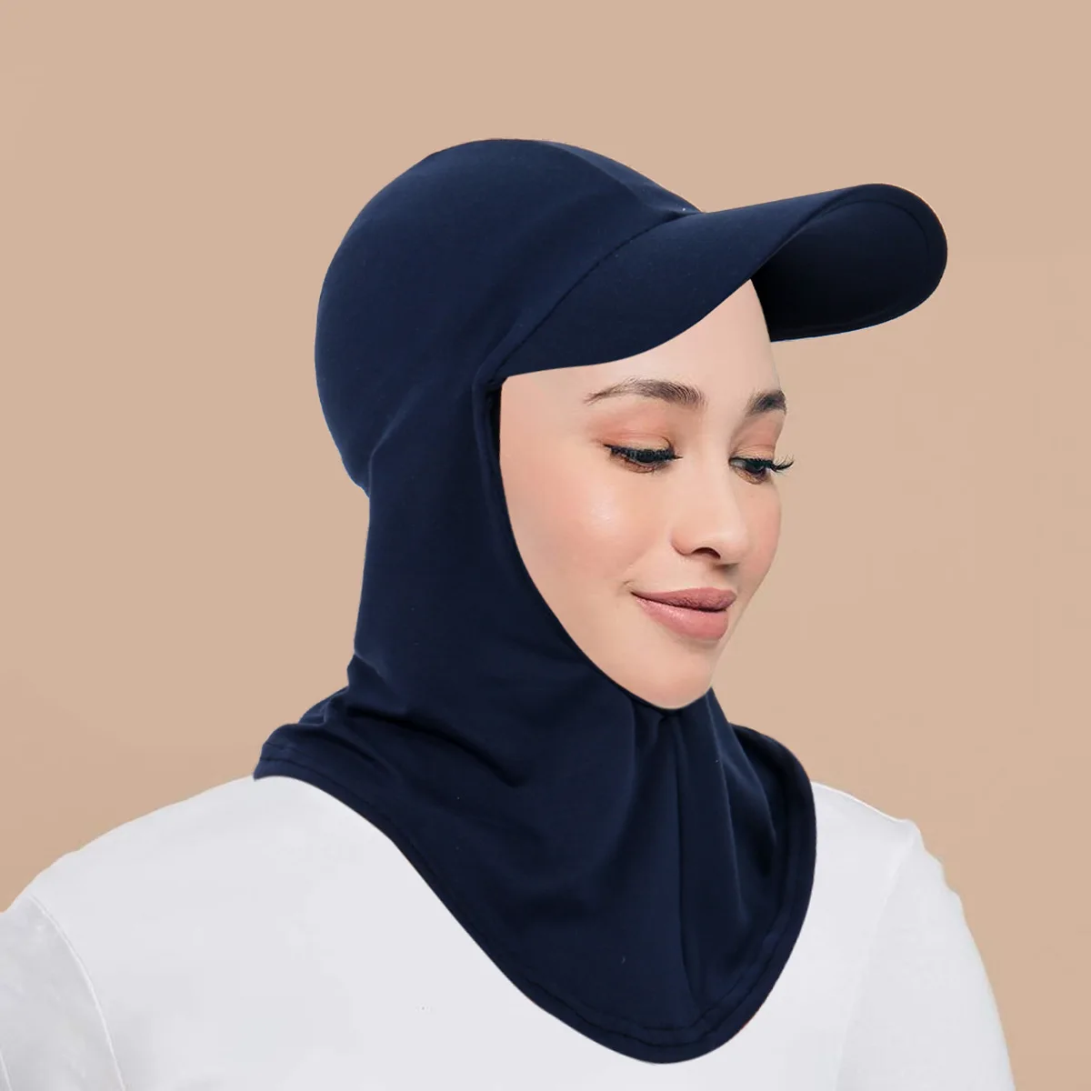 Amira istantaneo Hijab donne musulmane cofano foulard visiera cappello a tesa larga turbante Islam testa collo copertura tirare sulla testa avvolgere cappelli Niqab