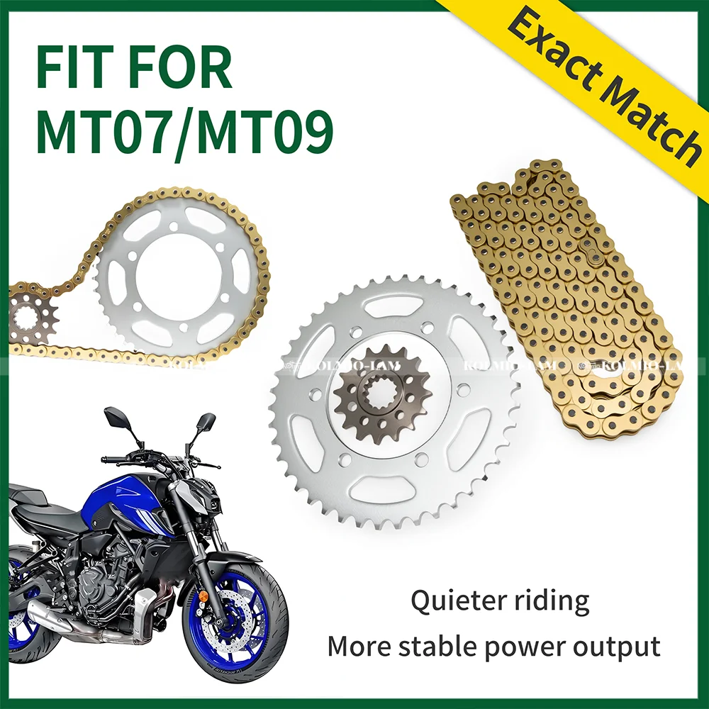

Подходит для Yamaha MT07 MT09 MT10 XSR700 XSR900 TRACER 900 GT 2013, комплект передних и задних звездочек цепи MT-07 MT-09 MT-10 XSR 700 900