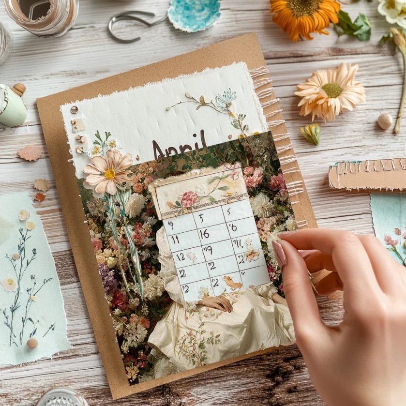 36 ورقة حزمة ورق قصاصات مقاس 6 × 6 بوصات: خريطة عتيقة ومطبوعات زهور لسكرابوكينغ، وأوريغامي، ومجلة غير المرغوب فيها وبطاقة DIY.