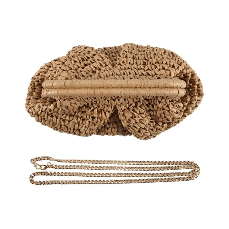 

Сумка-клатч ABRT-Straw для женщин, плетеная сумка-облако, сумка через плечо, летняя пляжная сумка из соломы