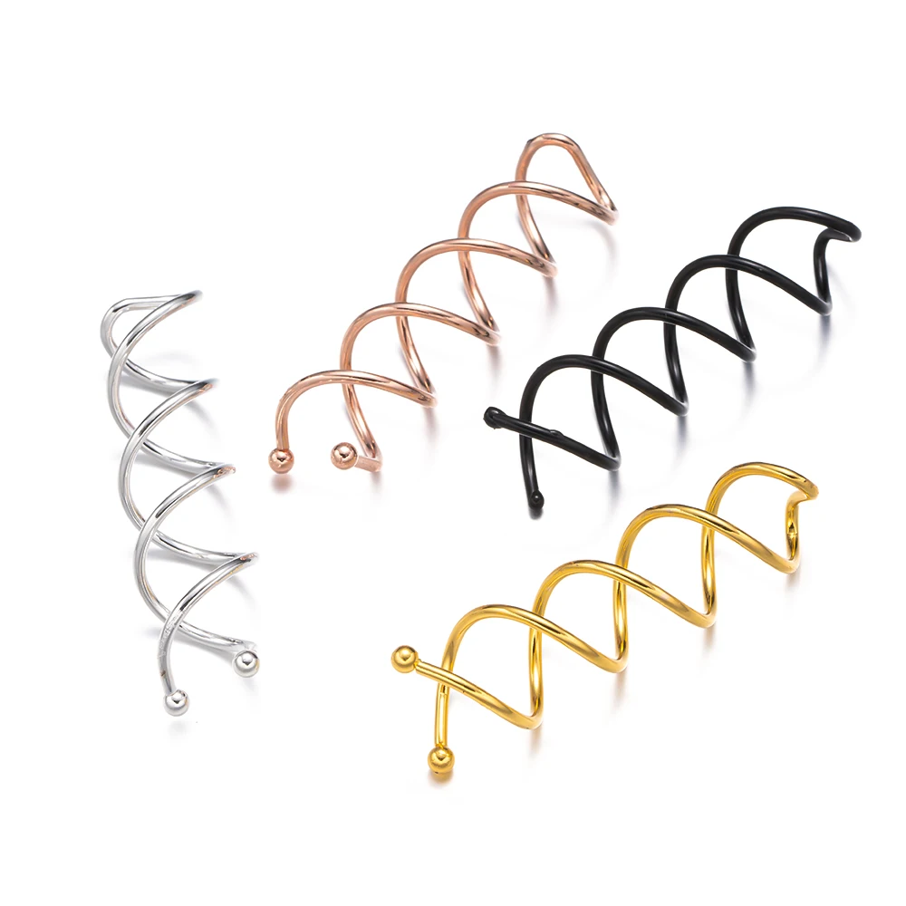 10pcs Metal Spiral Spin Screw Bobby Pin Hair Clip Barrette Hairpins For DIY Headwear Ornaments Accessories Making Supplies Craft