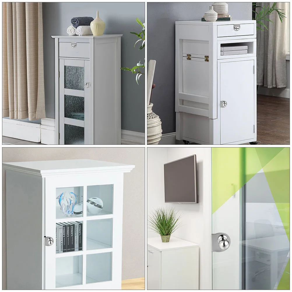 

2Pcs Glass Door Clip Pull Handles Thickened Metal for Home Office Furniture Cabinet Drawers Simple Design