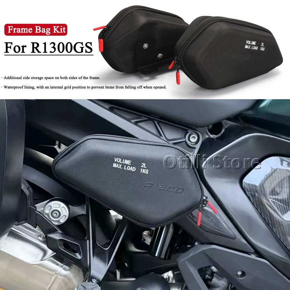 

Motorcycle Side Frame Bag Storage Package Bags Waterproof Bag 2L New For BMW R1300GS R 1300 GS R1300 GS 2023 2024 2025