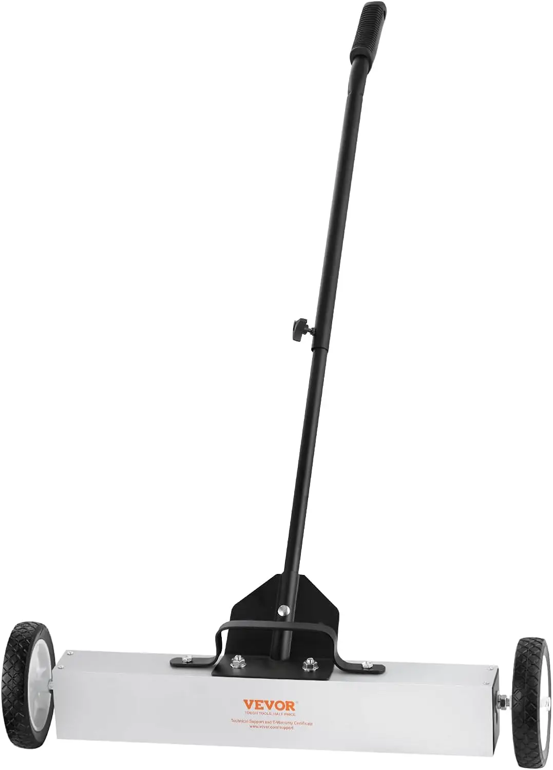 50Lbs Rolling Magnetic Sweeper with Wheels, Push-Type Magnetic Pick Up Sweeper, 24-inch Large Magnet Pickup Lawn Sweeper