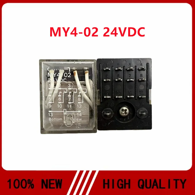1-5pcs Brand new original MY4-02 24VDC 14-pin MY4-O2 MY4-02 24VDC