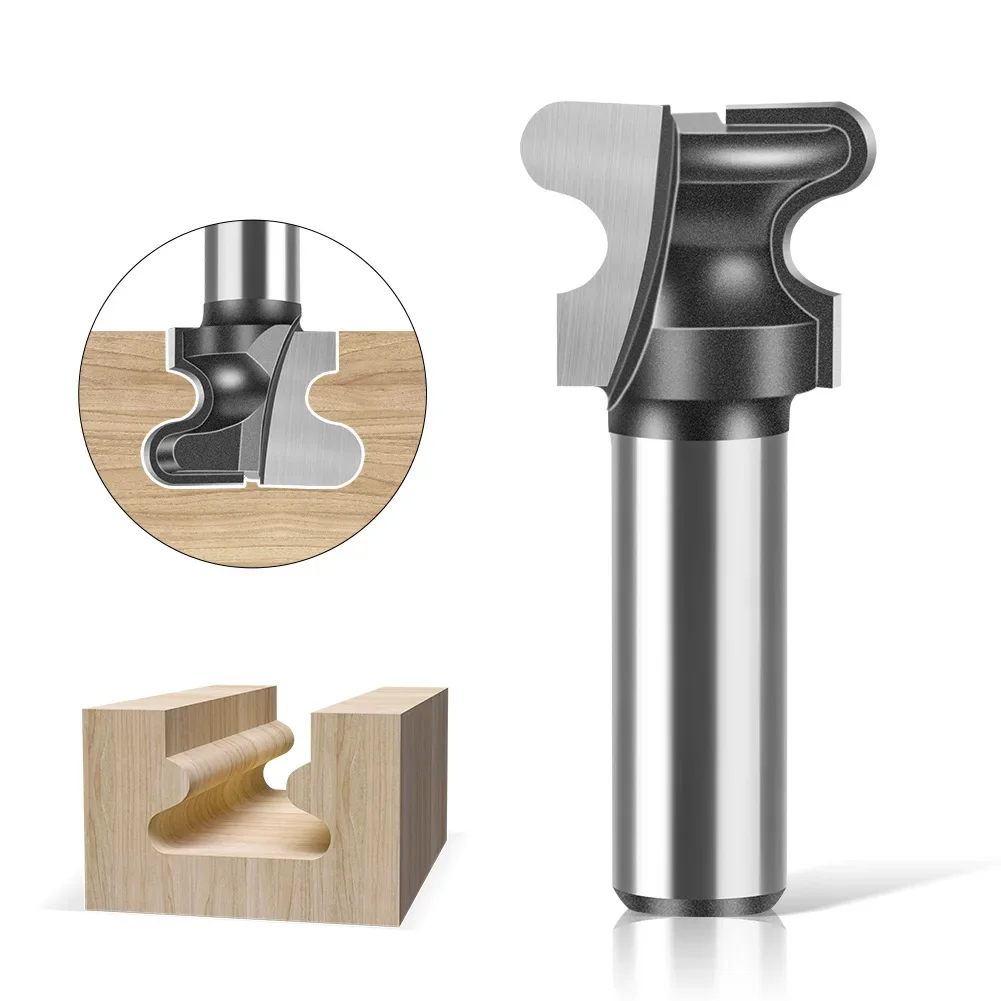 1PC 6MM 12MM Shank Milling Cutter Two Arc Nail Clipper Drawer Cabinet Door Drawer Router Bit Cabinet Door Handle Cutter Slotted