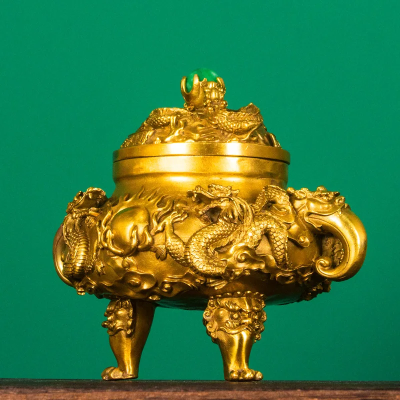 Copper Sandalwood For Indoor Home Use, Brass Bedroom , Kowloon Incense Burner, Hollowed-Out Antique