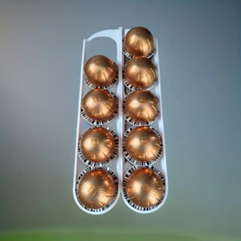 For Nespresso Vertuo Capsule Rack, Pack of 10, Strong Adhesive No-Drill, Coffee Capsule Storage Rack,  Space-Saving for Kitchen
