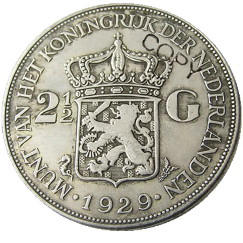 Netherlands,(1929-1943) 10pcs Date For Chose 2 1/2 Gulden Wilhelmina Silver Plated Copy Decorative Coin