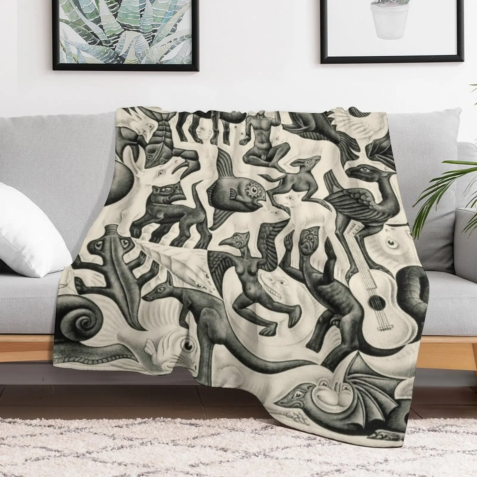 Escher - Plane Filling II Throw Blanket christmas decoration Flannel Fabric Flannel anime Blankets