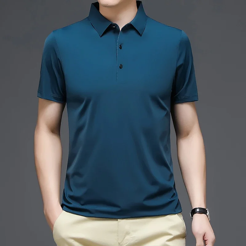 High Quality Men Breathable Ice Silk US Polo Shirts Sport Wear Quick Dry Golf T-shirts support custom logo