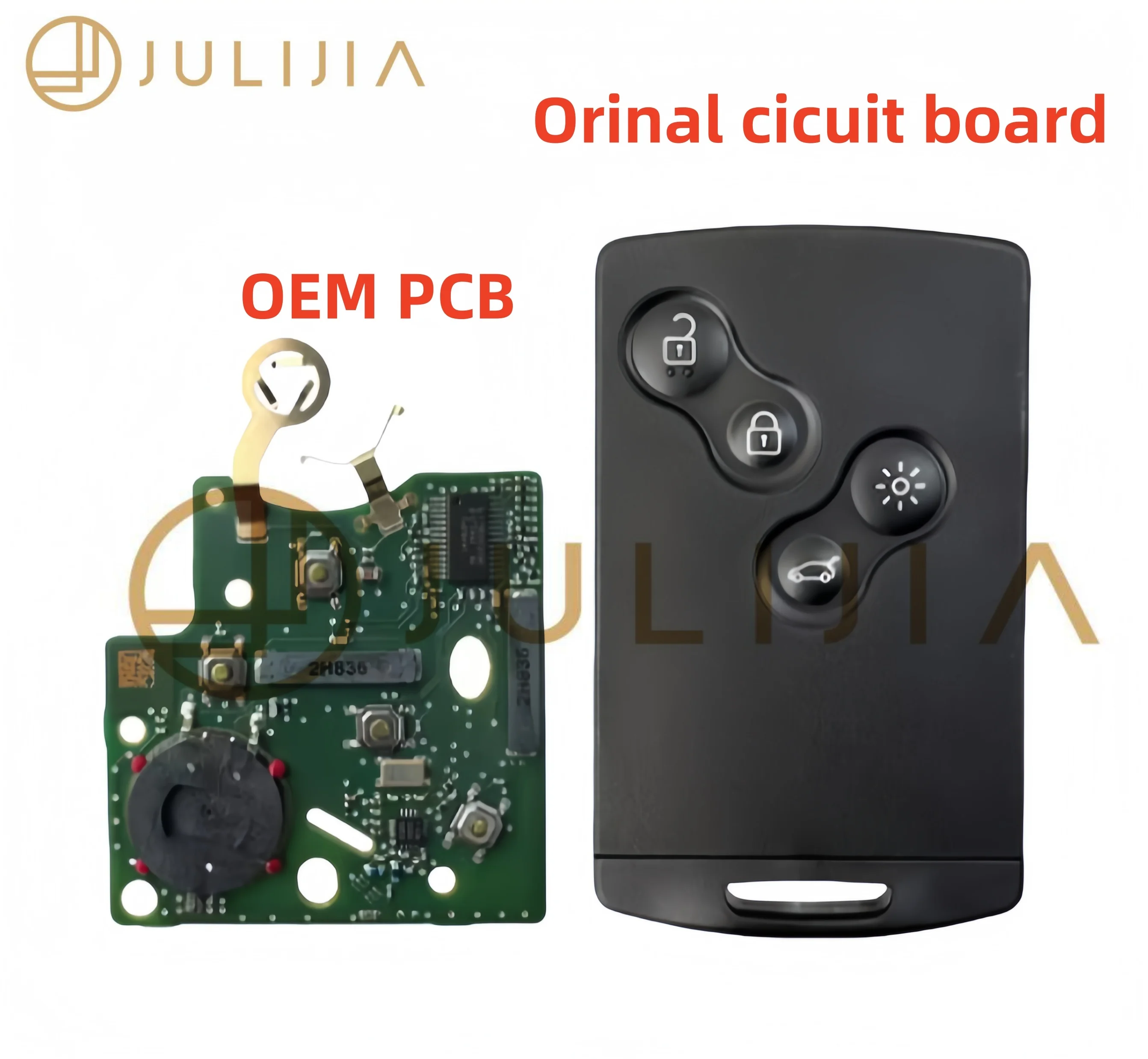 JULIJIA 285971998R Keyless Smart Key 4A Chip 433 MHZ For 2009 2010 2011 2012 2013 2014 2015 2017 Renault Clio IV Captur