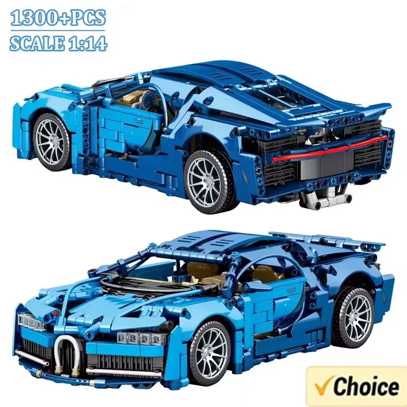 Technical Racing Sport Car Model 1300+PCS Building Blocks City Mechanical Speed Vehicle Supercar Brick Toys Birthday Small Gifts