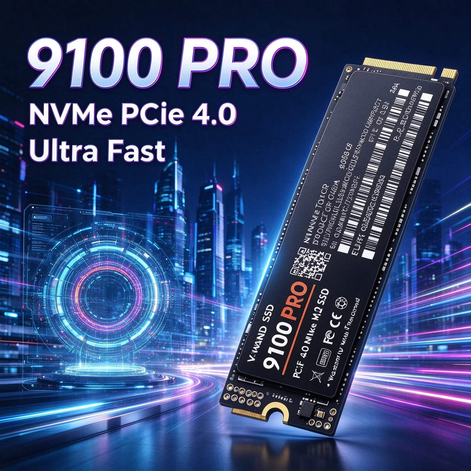 7300MB/s NVMe SSD 9100 PRO M2 PCIe Gen4 New High Speed Drive for Laptop Desktop 1TB 2TB 4TB Upgrade Your PC The Needs 4K NVMe