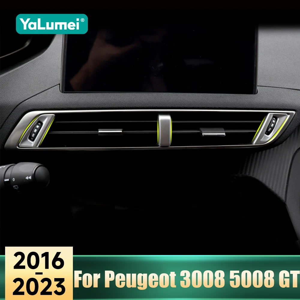 

Аксессуары для Peugeot 3008 5008 GT Hybrid 2016 2017 2018 2019 2020 2021 2022 2023 наклейка на центральное управление кондиционером автомобиля