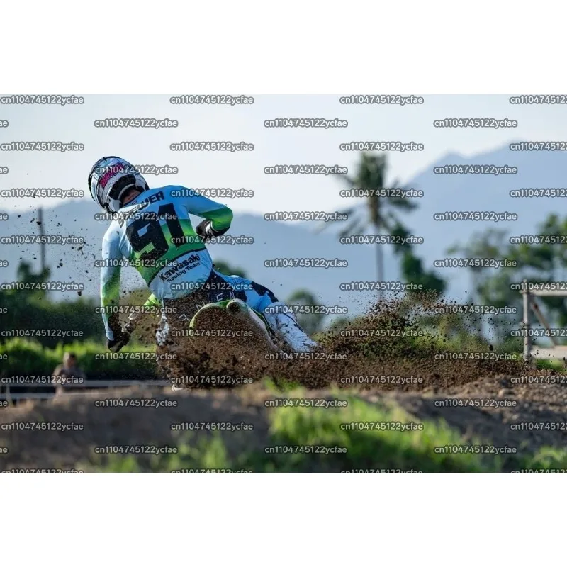 

KAWASAKI SEEWER #91 Hot Classic Retro Motocross Racing Men's Breathable Quick Drying Fashionable Casual Sports Red Long Sleeve