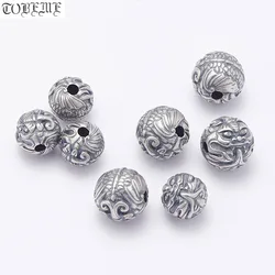 100% 925 Silver Wealth Pixiu Beads Sterling Lucky Beast Loose Bead Jewelry Findings
