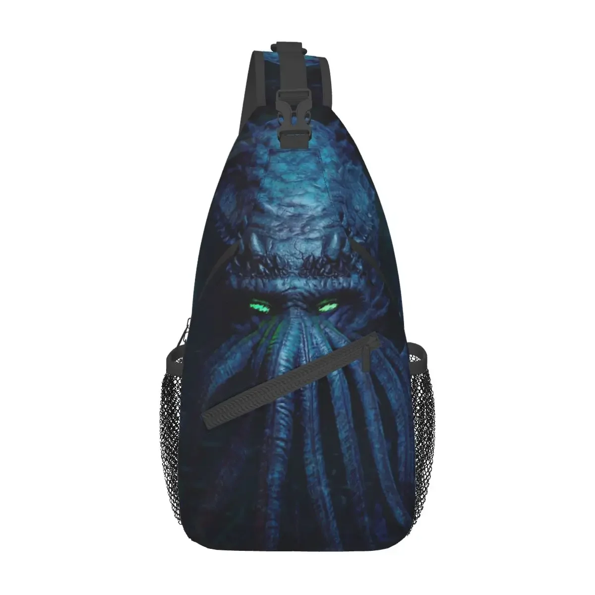 The Call Of Cthulhu Small Sling Bag Chest Crossbody Shoulder Sling Backpack Outdoor Sports Daypacks Rise of Cthulhu Casual Bags