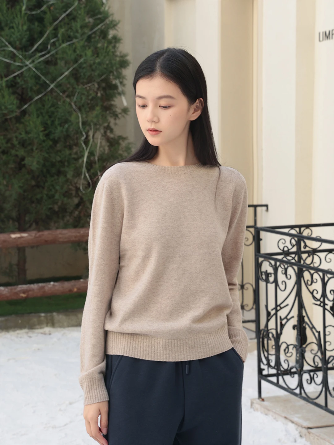 

Women's Knitted Wool Sweater Lazy Base Layer irt Spring 2026 New Sle Loose Fit Comfortable Straight Cut Long Sve round...