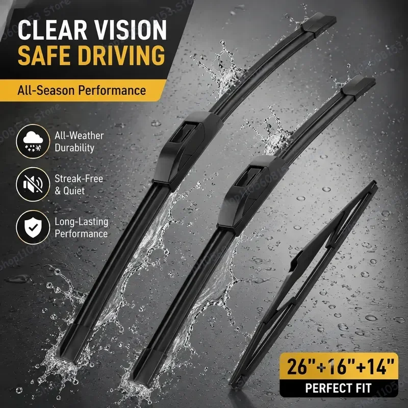 Windshield Wiper Blades Fit For Hyundai i40 CW Estate Wagon 2011 to 2019 Front and Rear Windshield Wipers 26 16 14 Inches