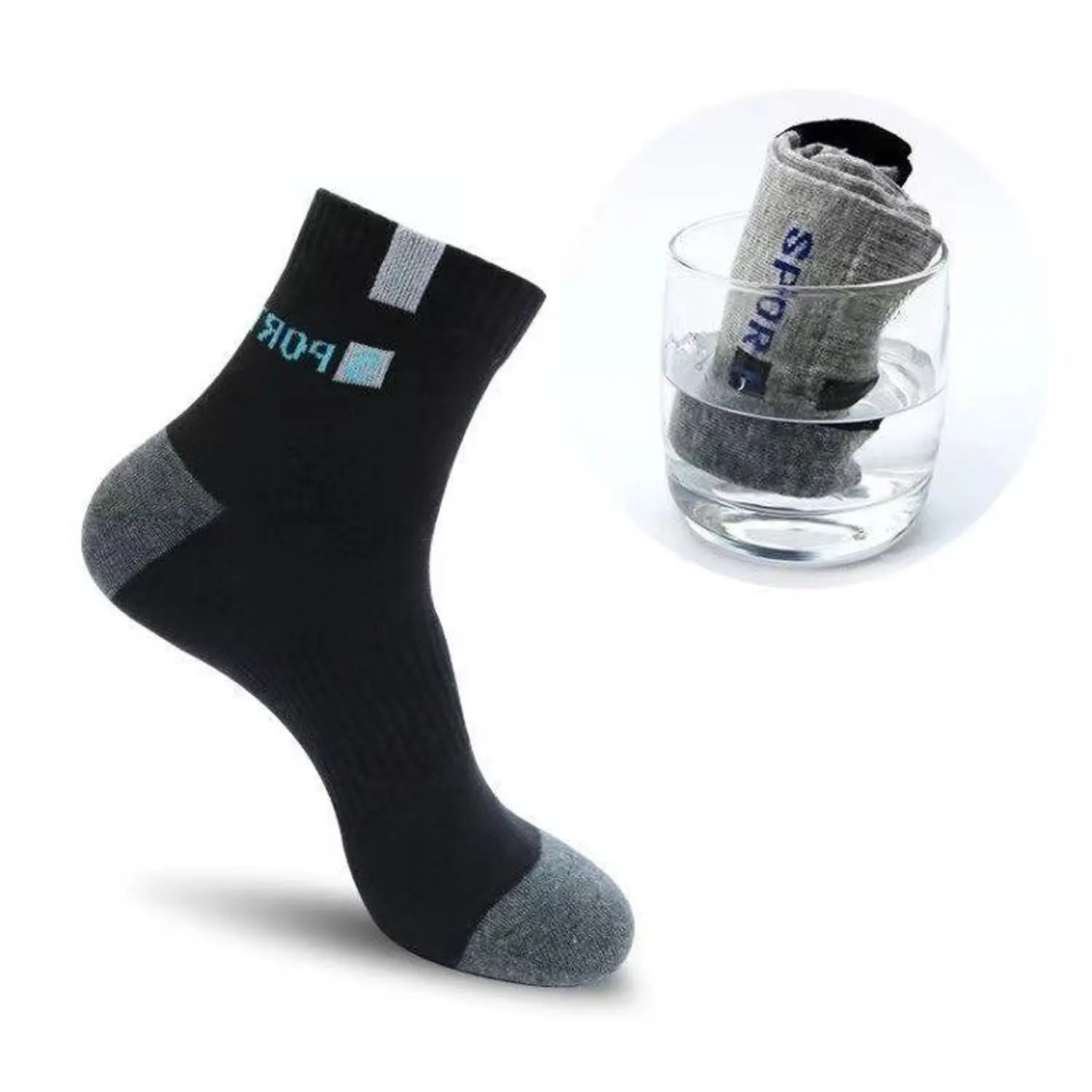 5 pares de calcetines deportivos para hombre, transpirables, suaves, con letras, zapatillas de deporte a la moda, medias de tubo medio de alta elasticidad, toalla Sox para correr en verano