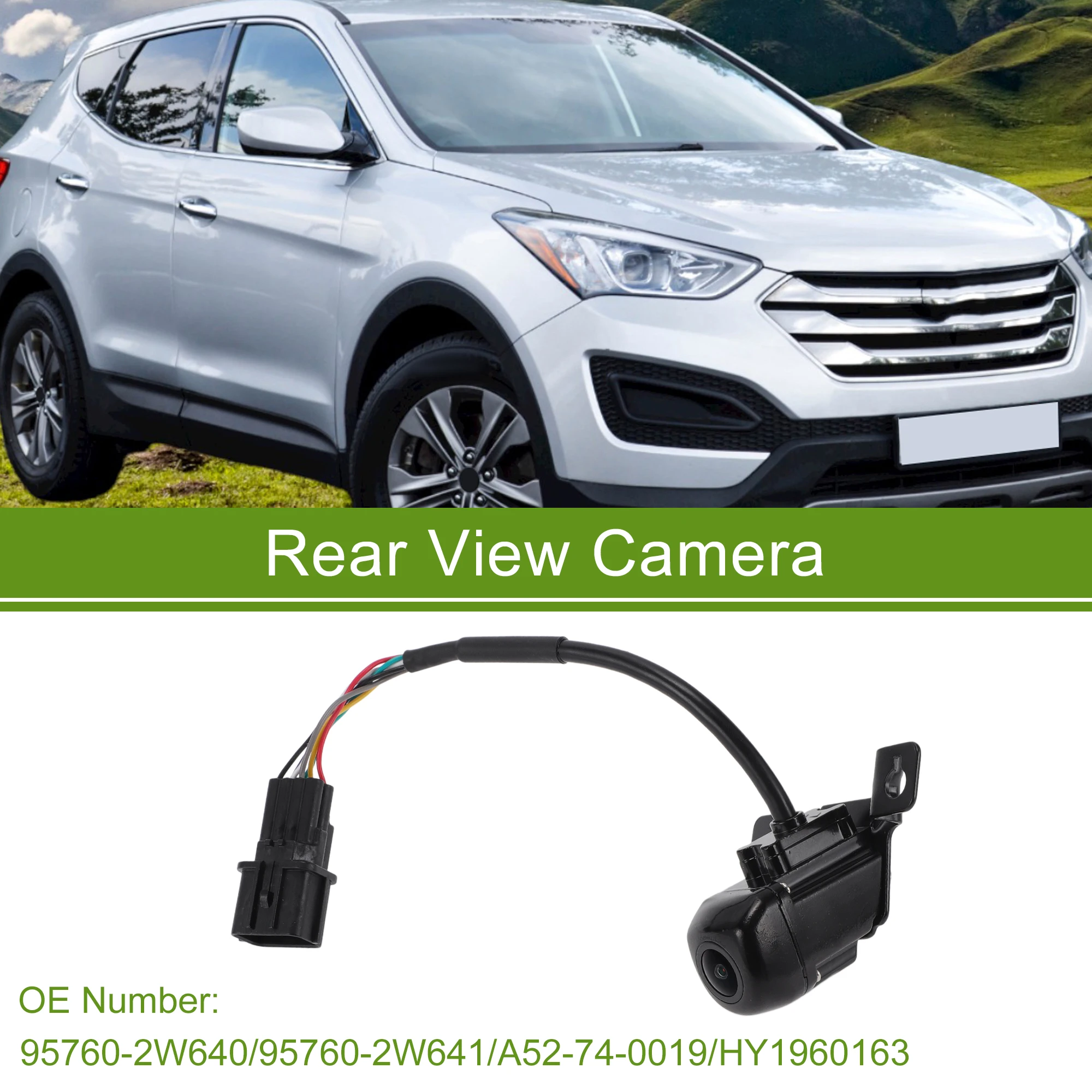 

Камера заднего вида UXCELL для Hyundai Santa Fe 2.0L 2.4L 3.3L 2017 2018, камера заднего вида для номерного знака, вспомогательная камера заднего вида