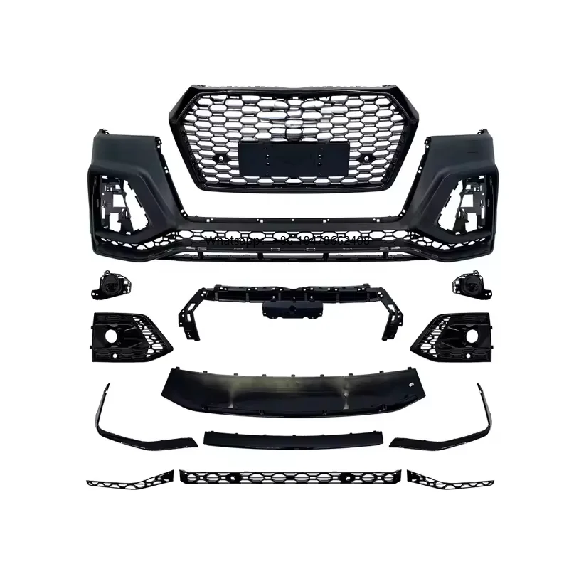 

Q5 Modified RSQ8 Front Bumper Grille Kit Q5 Rear Diffuser with Exhaust Pipe RSQ8 Style Body Kit for Q5 2018 2019 2020