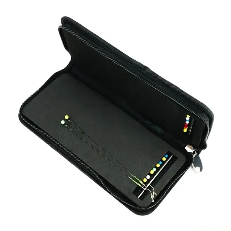 U2JB Outdoor Fishing Hair Rig Wallets Hook Link Carry Bag Nylon Fishing Gear Bag