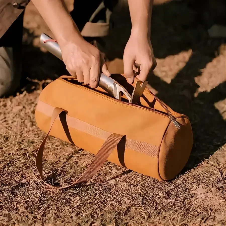 

Large Capacity Outdoor Canvas Heavy Duty Tent Stake Storage Bag,Organizer for Camping Gardening Picnic Hiking
