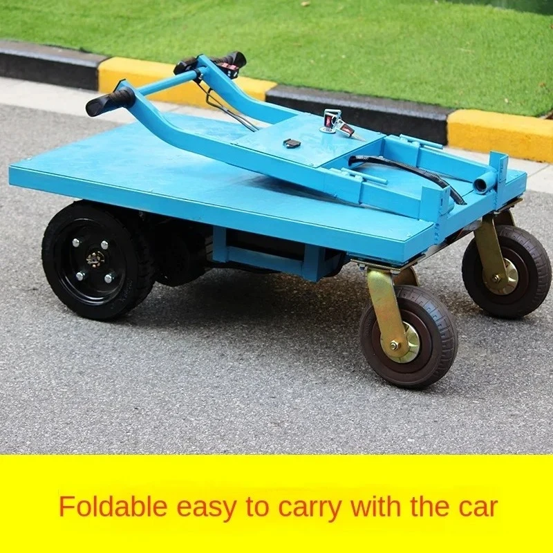 

ZF Folding Platform Trolley Heavy Industrial Pull Turnover Four-Wheel Household Trolley Carrier