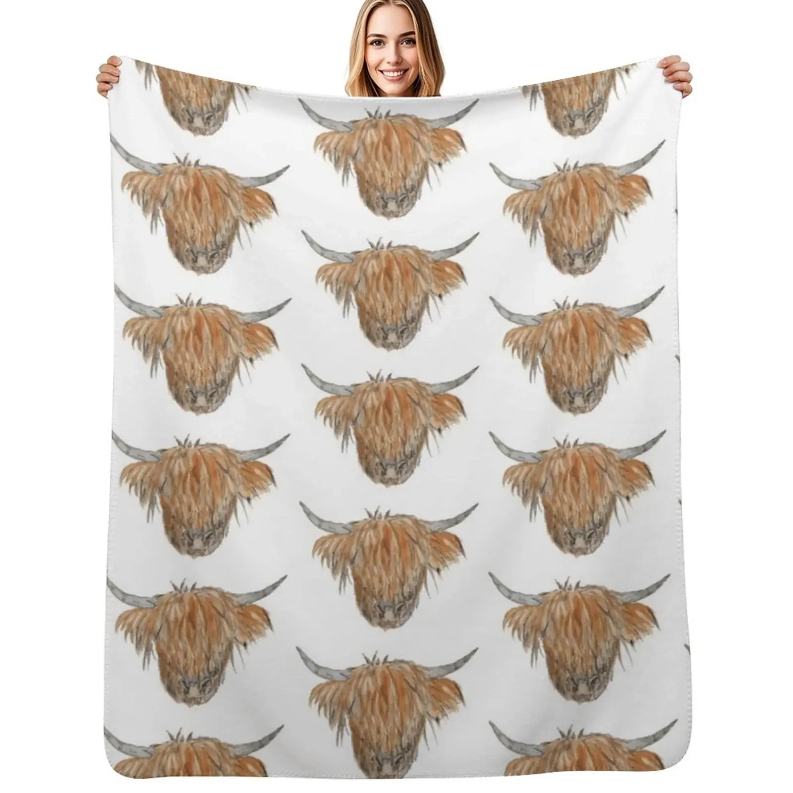 

Highland Cow Throw Blanket Multi-Purpose Extra Large Throw christmas gifts Blanket
