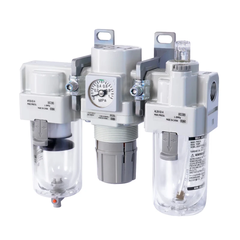 

AC20/30/40/50 Two Unit Pneumatic Air Source Processor High Efficiency Air Pressure Filter Regulator