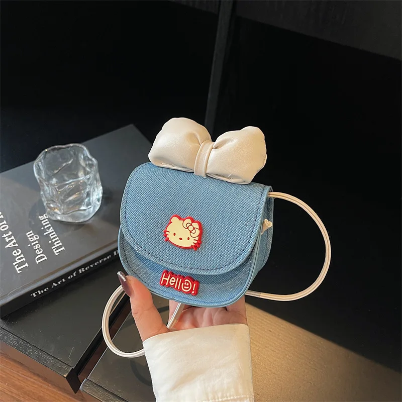 

Sanrio Hello Kitty женская сумка через плечо с милым мультяшным котом и бантом, стильная мини-сумка через плечо, сумка через плечо с котом в стиле аниме