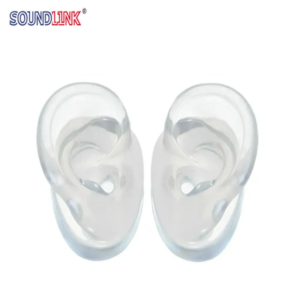 Soundlink 1 Pair Colorful Silicone Ear Model Demo Ear for Hearing Aids Display Ear Education Model