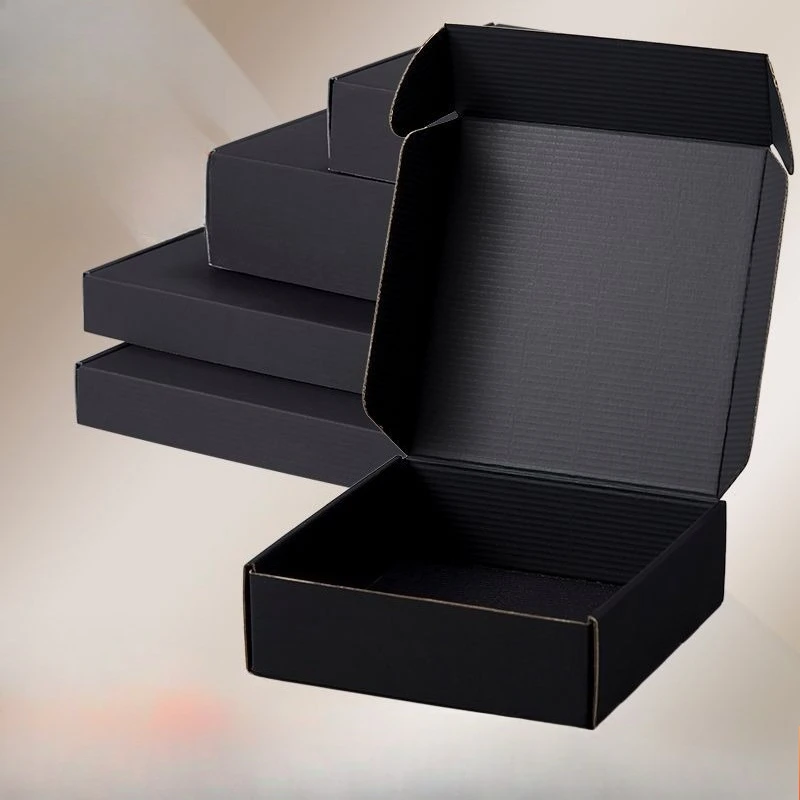 thick-matte-black-aircraft-paper-box-double-side-print-clothing-suit-gift-box-foldable-apparel-mailing-packaging-bag