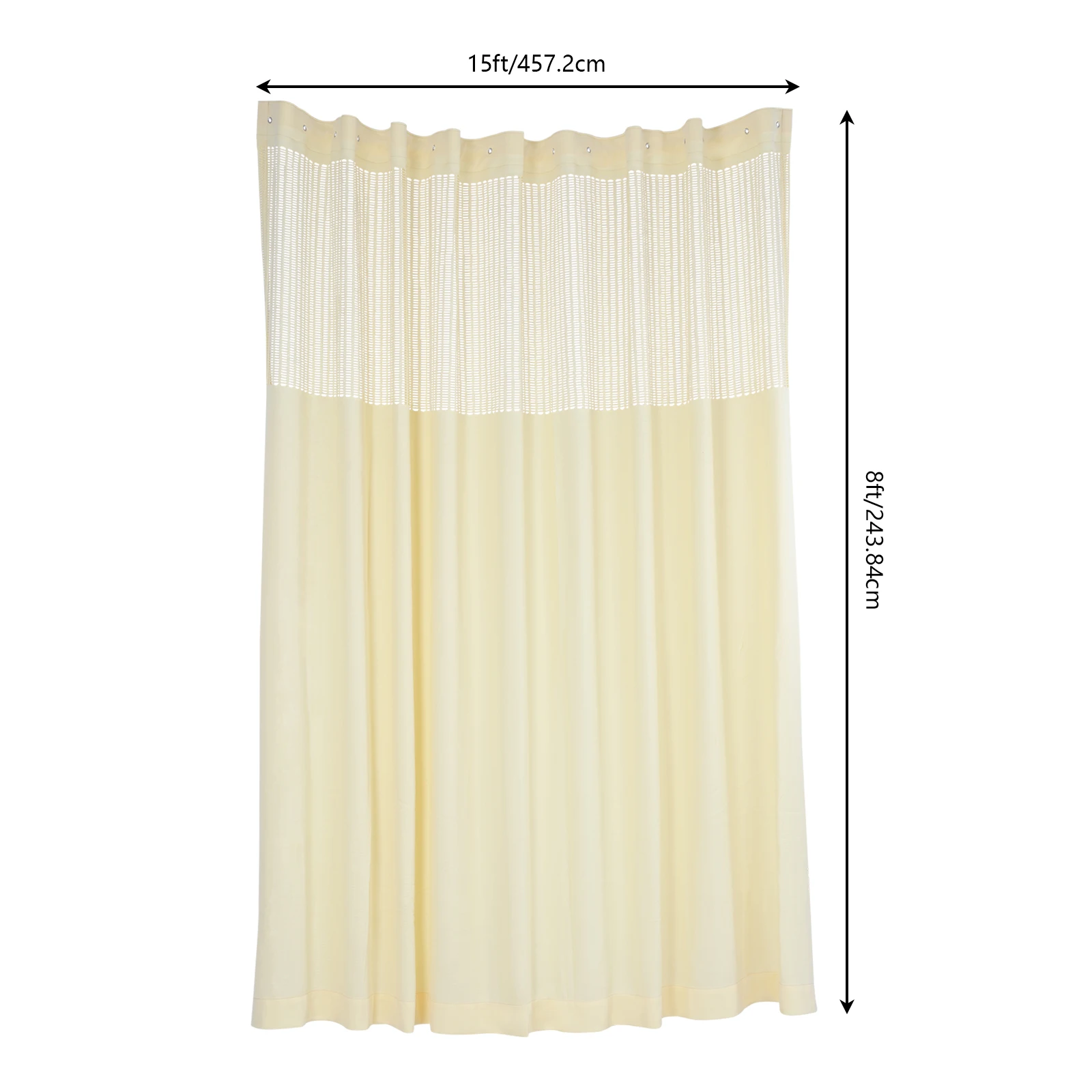 Cubicle Curtain with Mesh Top Design, High-Quality Polyester, Easy Installation with Hooks, Durable and Comfortable Edges,