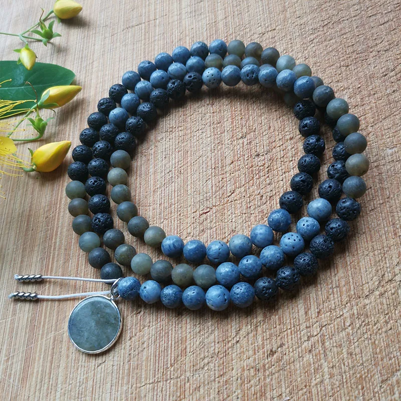 Men Jewelry,Necklace,8mm Beaded Necklace,Mala,Meditation Necklace,108 Mala Beads,Spiritual Practices,Yoga Mala, Lava, Jade Coral