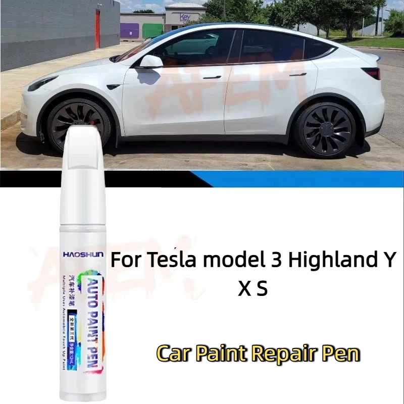 Car Paint Repair Pen For Tesla model 3 Highland Y X S 2024 2023 Paint Scratch Repair Accessories Black White Red Blue Silver