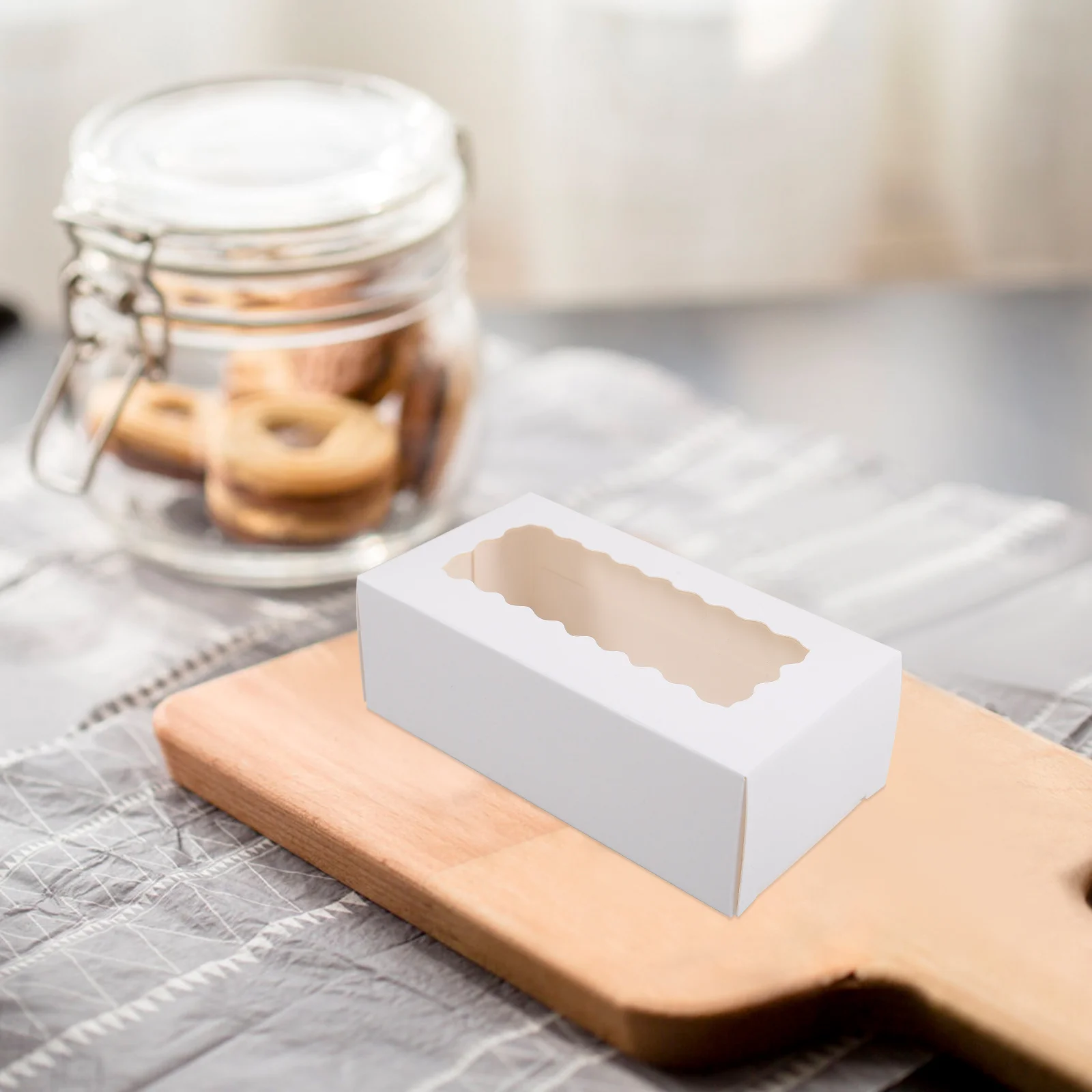 10Pcs White Card Paper Cupcake Boxes Elegant Muffin Packaging for Wedding Party Mini Pastry Cake Pop Favor Treat Box