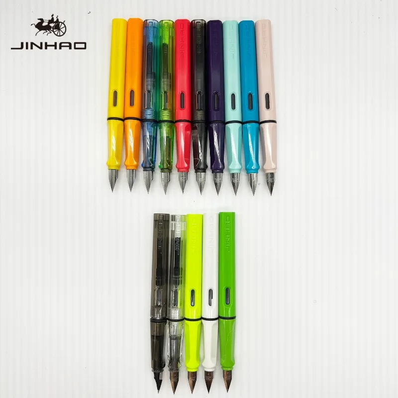 5/10 PCS JINHAO 619 Fountain Pen F EF Nib High Quality Colors Student Ink Pen Calligraphy Pen Stationery School Office Supplies