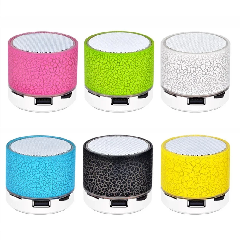 Mini Bluetooth Speaker Wireless Loudspeaker Crack LED TF Card USB Subwoofer Portable MP3 Music Sound Column for PC Mobile Phone