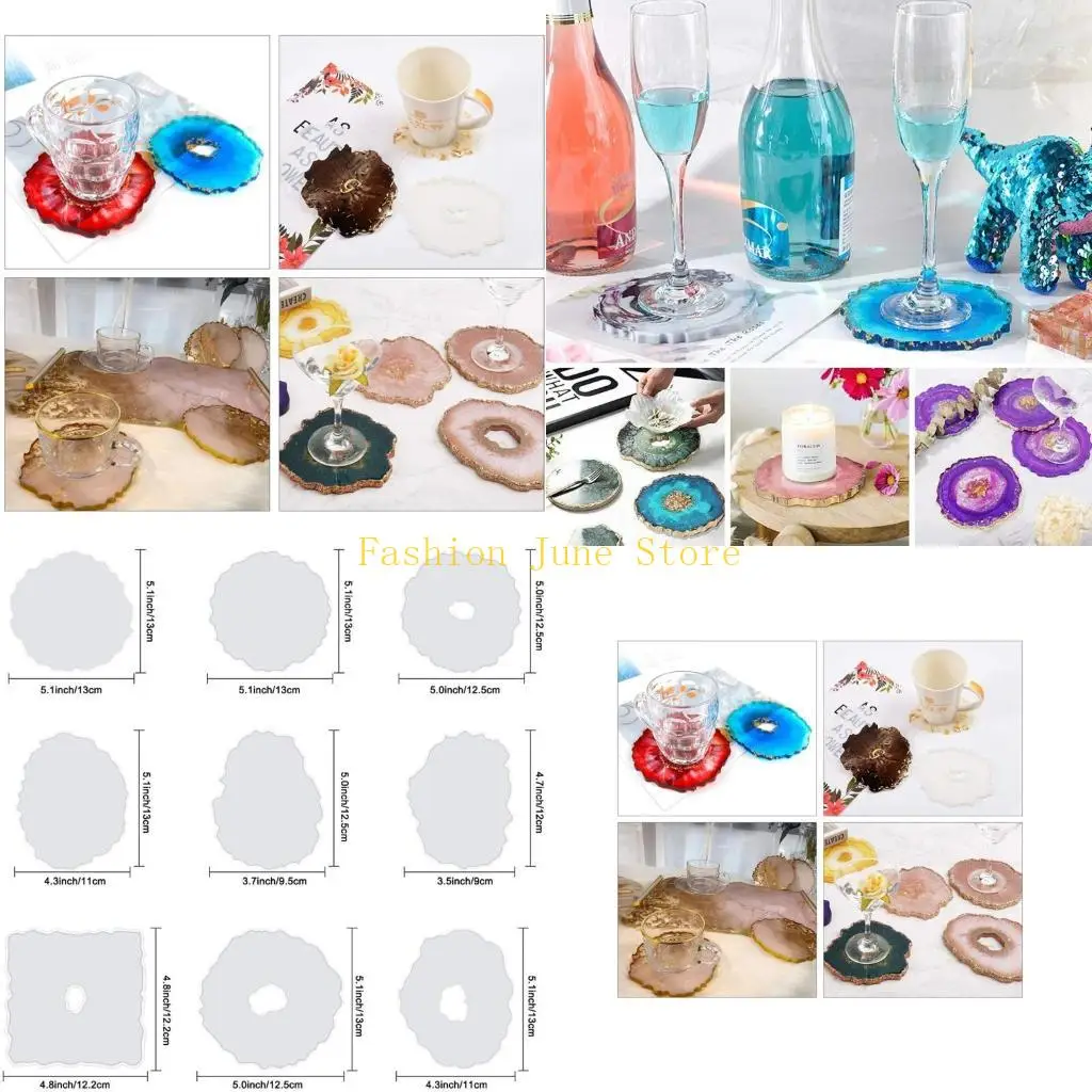 

N5KA Reusable Epoxy Resin Molds Silicone Irregular Molds for DIY