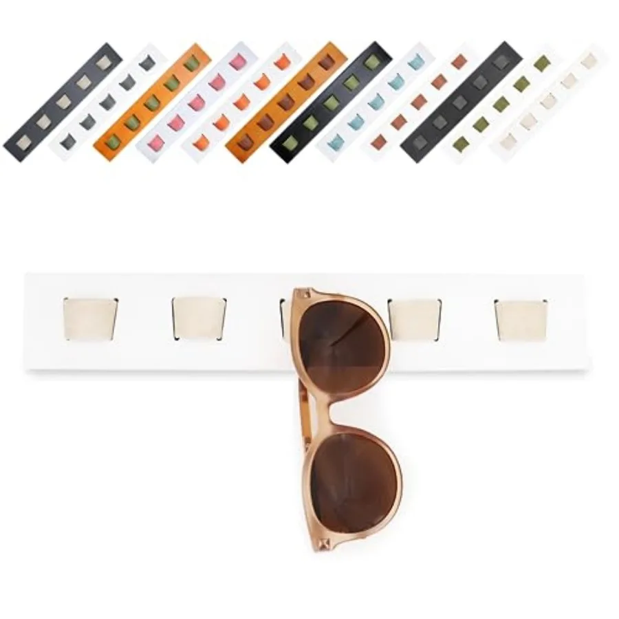 

Sunglass Organizer Wall Mount, Wood Eyeglass Storage Holder, Glasses Rack for Multiple Eyewear Display Men Women